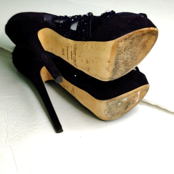 Jimmy Choo Crystal Purple Suede mesh heels - Picture 12 of 16